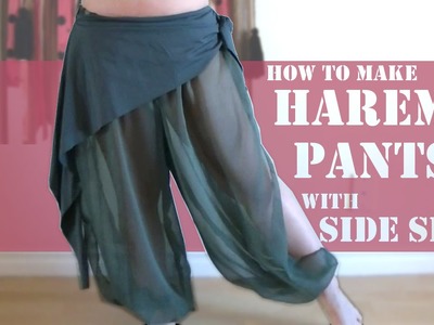 DIY Harem Pants with Slits on Side