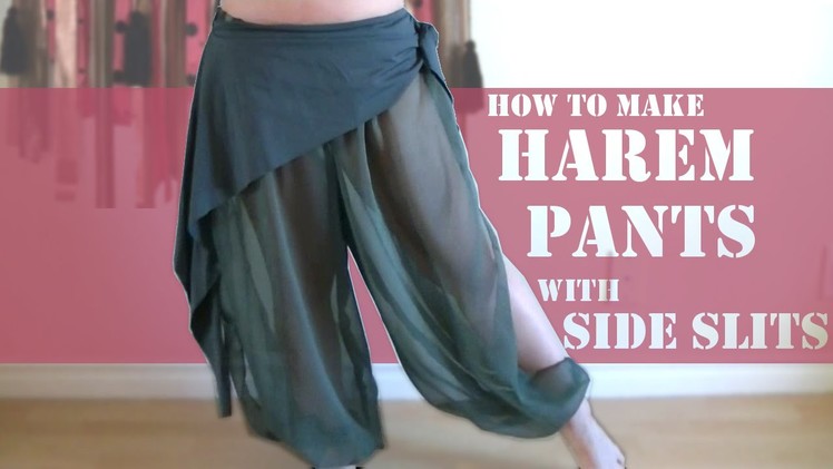 DIY Harem Pants with Slits on Side
