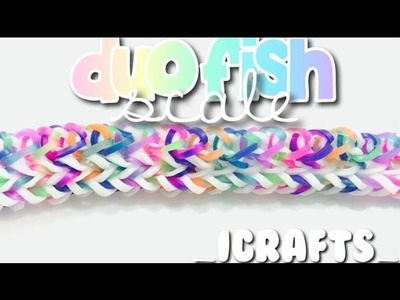 Duo Fish Scale Bracelet Tutorial | Rainbow Loom | Growing Bracelet