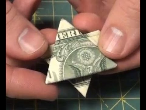 Easy Dollar Bill Origami - Make a Money Star - Tutorial - Star of David