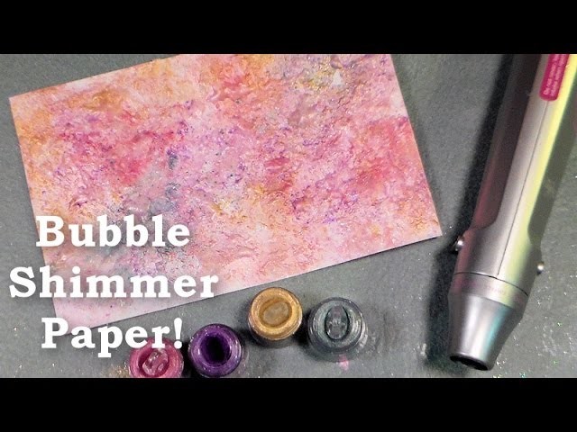 Glue bubble shimmer paper