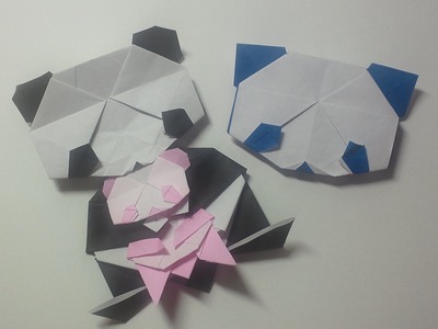 Great Origami-how to make paper giant panda(face)-暮らしを彩る、すてきなおりがみ雑貨-パンダの折り方（顔）-