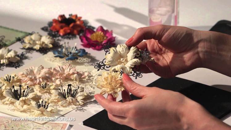 How do I create elegant papercrafted flowers? 5 step by step techniques