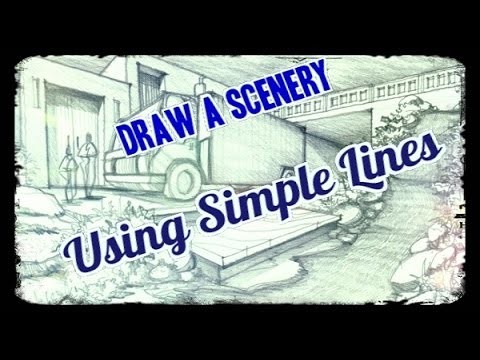 How to | Draw Scenery using Simple Lines