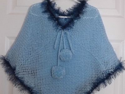 How To Loom Knit A Girls Poncho