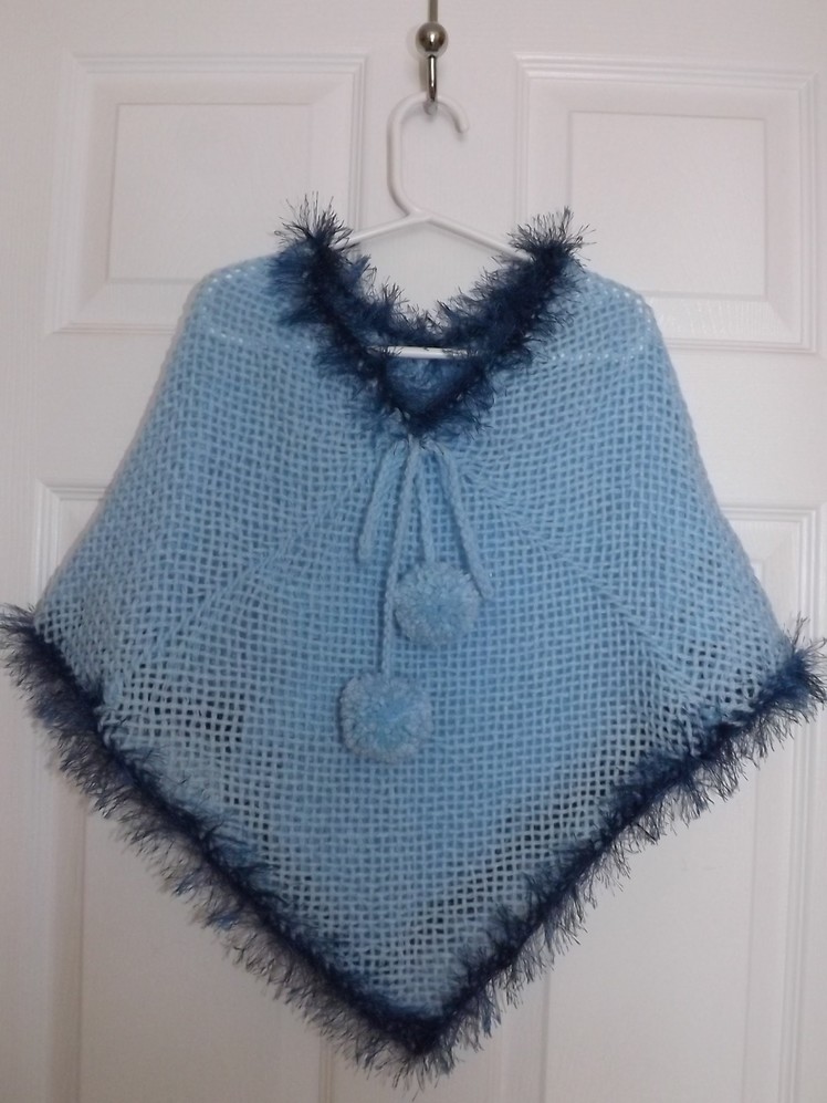How To Loom Knit A Girls Poncho