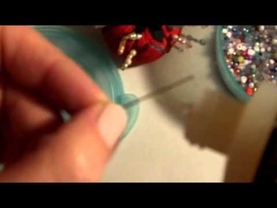 How to make a beaded stick pin! Great for card making embellishment!