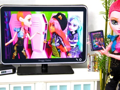 How to Make a Doll Flat Screen TV with DVD Player : Special Monster High 13 Wishes Project