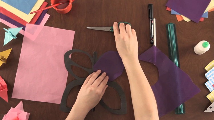 How to Make a Tissue Paper Butterfly : Paper Art Projects