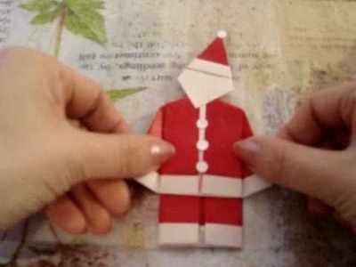 How to make an Origami Father Christmas, Santa Claus (Easy one)
