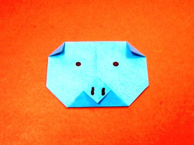 How to make an origami pig face step by step.