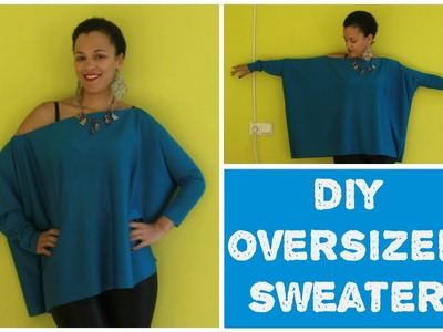 How To Make an Oversized Sweater in 5min | DIY Clothes