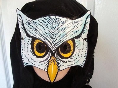 HOW TO MAKE AN OWL MASK, halloween, masquerade, carnival, mardi gras, dress-up, paper crafts