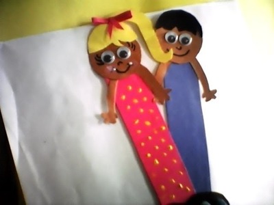 How to make Construction paper girl and boy
