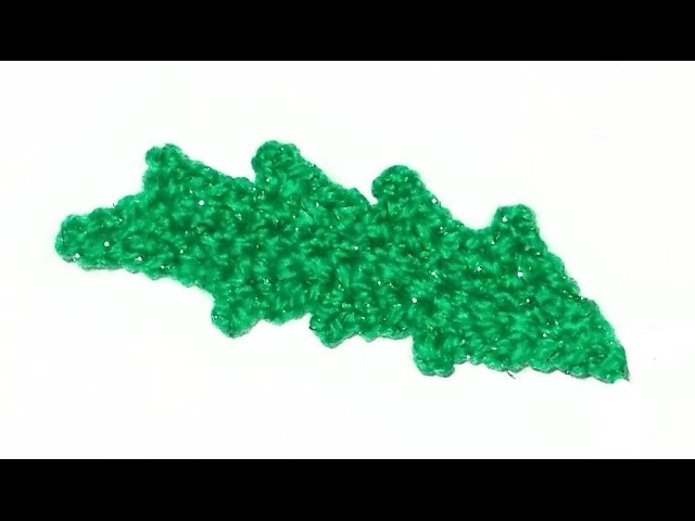Как связать лист ромашки - How to crochet leaf chamomile