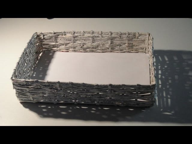 Košík z papírových ruliček - diy - (Basket of paper rolls)