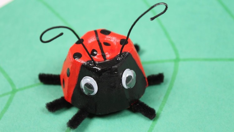 Ladybug egg carton craft