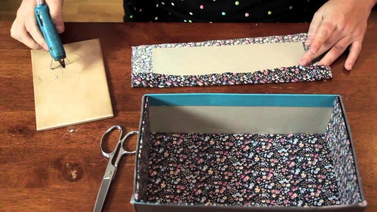 Lining a Cardboard Box With Fabric : Cool & Functional Crafts