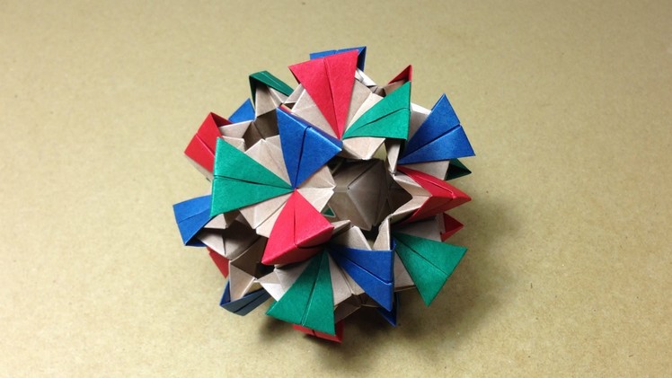 Modular Origami. Kusudama. Sonobe 30units
