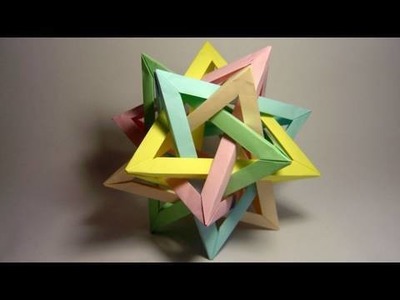 Origami Five Intersecting Tetrahedra (complete assembly)