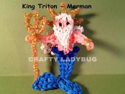 Rainbow Loom KING TRITON MERMAN Advanced Charm Tutorial by Crafty Ladybug