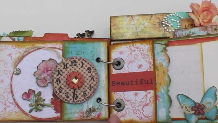 Scrapbooking "Adorable Friends" Paper Bag Mini Album featuring Prima's Zephry Collection