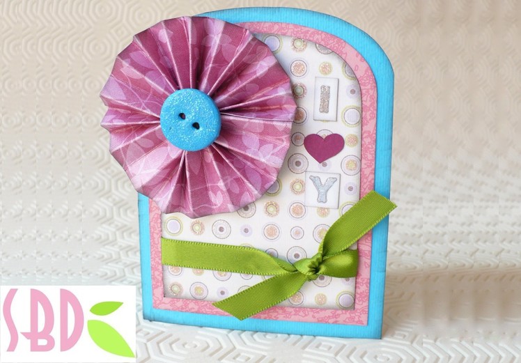 Scrapbooking tutorial: Card Primavera I Love You - I Love You Spring Card