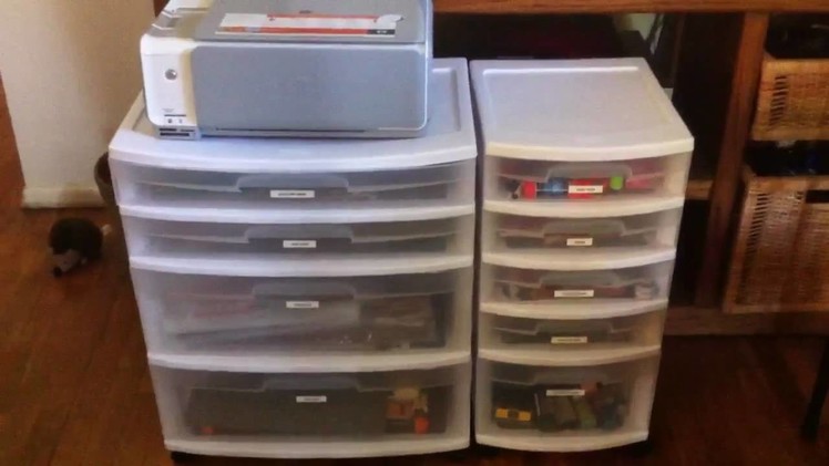 Simple storage system for scrapbook supplies