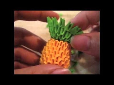 Time lapse of me making my mini 3D origami pineapple