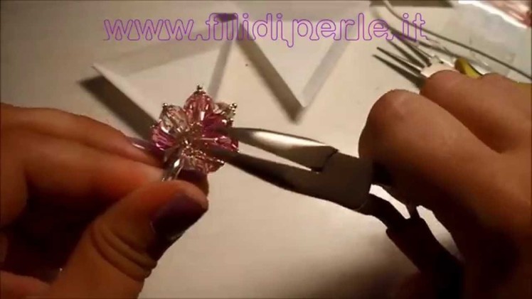 Tutorial: anello a grappolo con sfere swarovski www.filidiperle.it DIY