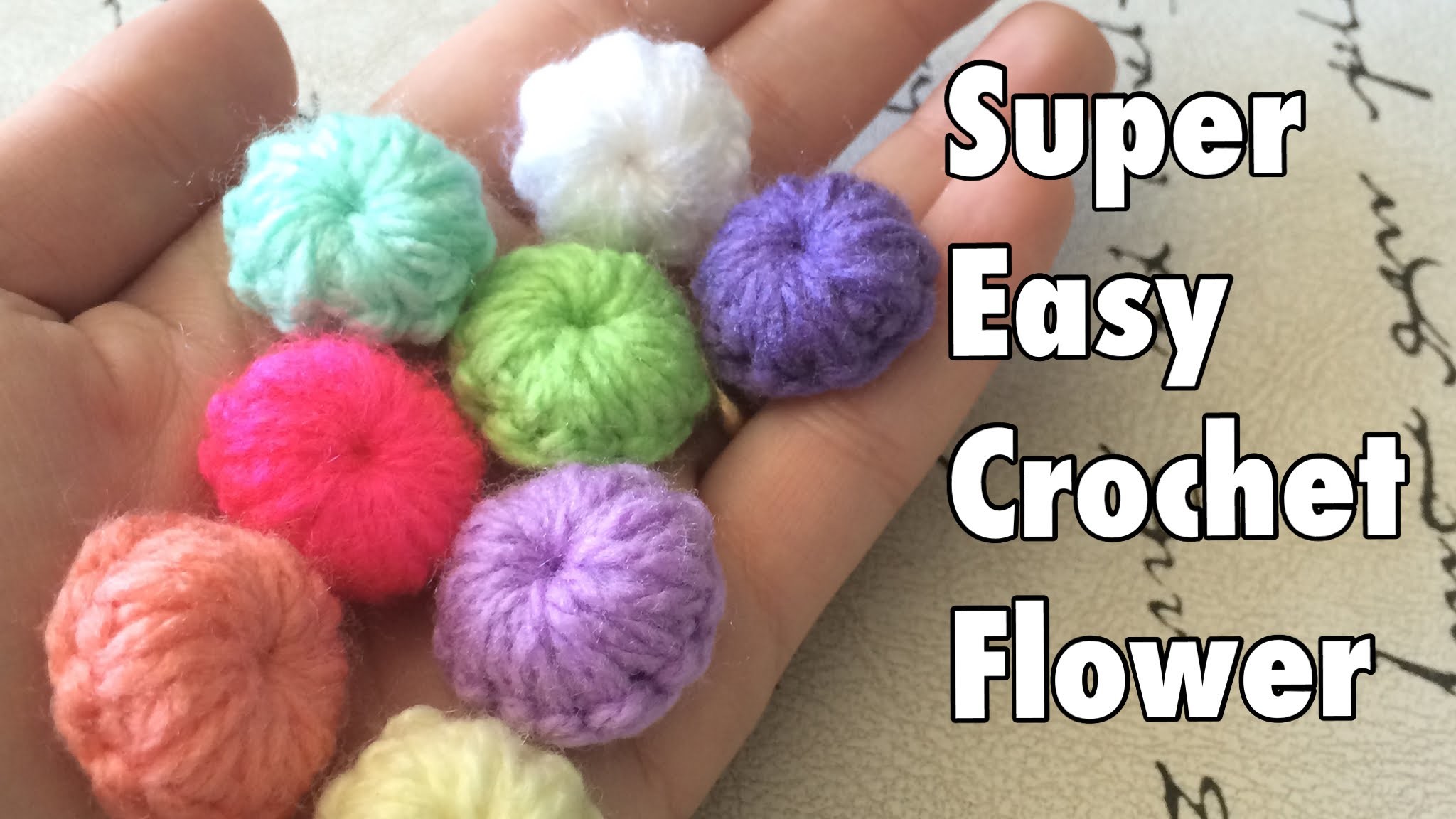 Tutorial: Flor Súper Fácil a Crochet - Super Easy Crochet Flower (English Subtitles)