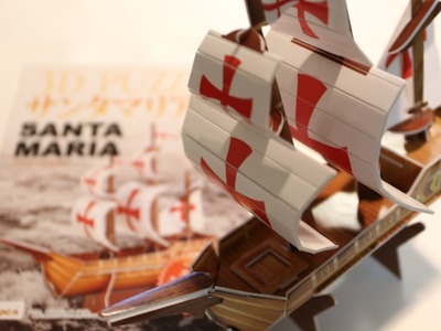 1 Dollar Papercraft Ship Santa Maria ～ 100均ペーパークラフト サンタマリア