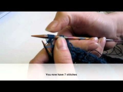 2 into 9 knit stitch