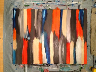 Abstract. Modern Painting #2 Acrylic 3' x 4' DIY how to