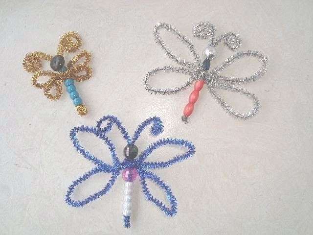 CRAFTS FOR KIDS How to make a BEADED DRAGONFLY or BUTTERFLY.