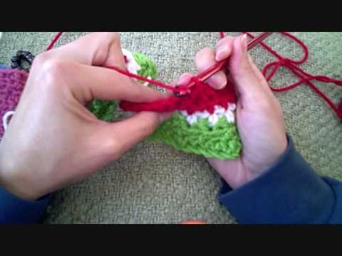 Crochet Winter Watermelon Scarf part 2