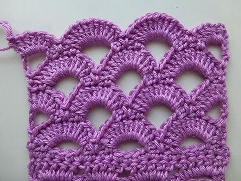 Crochet with eliZZZa * Crochet Stitch "Mesh from Shells"