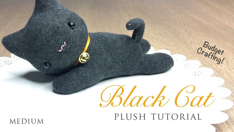 DIY Black Cat Plush and Halloween Hairband Tutorial