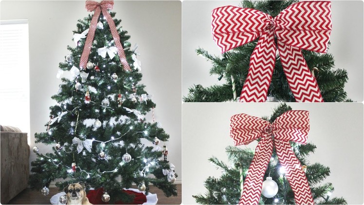 DIY Christmas Tree Bow Topper