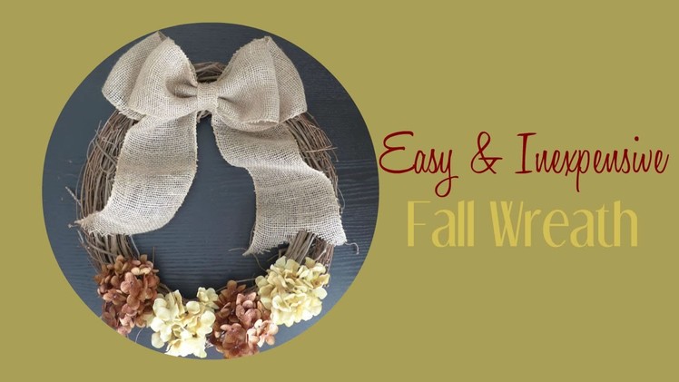 DIY Fall Wreath | Fall Room Decor | Fall Wreath Tutorial