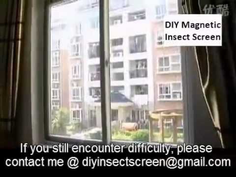 DIY Magnetic Mosquito. Insect Screen.flv