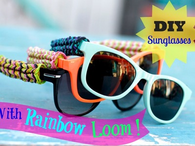DIY Rainbow Loom Sunglasses with fishtail design! Original concept