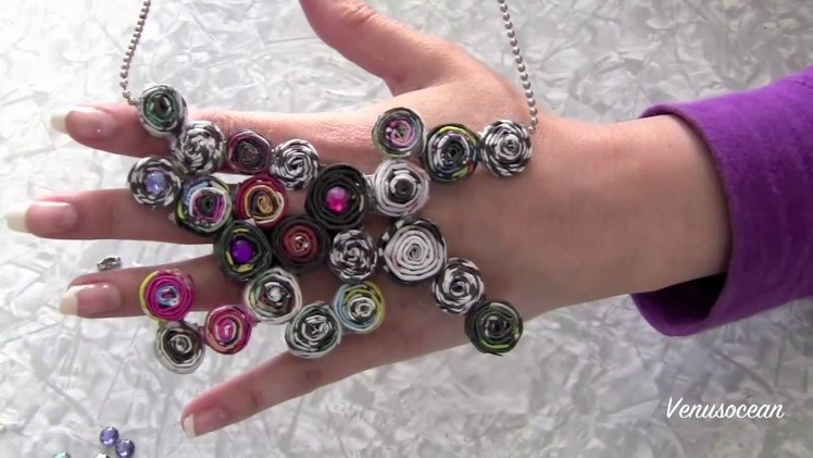 DIY: Recycled magazine Jewelry Made Easy!