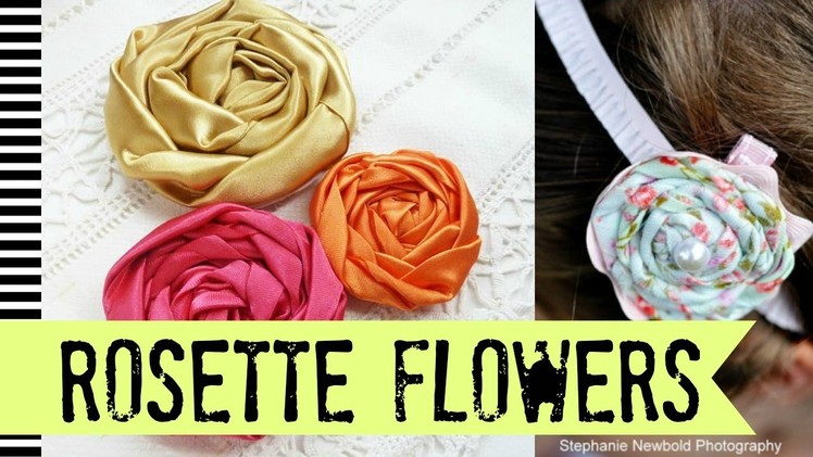 DIY Rosette Fabric Flower