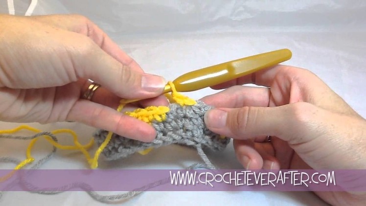 Fair Isle Crochet Tutorial #3: How to do a Clean Color Change In The Round