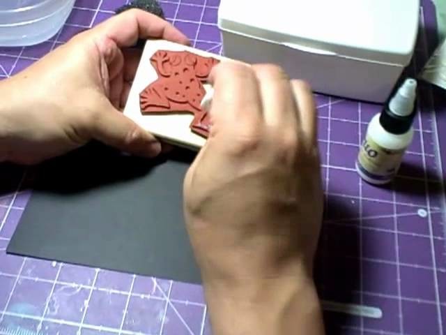 Gilding with Rubber Stamps and Duo Adhesive from USArtQuest