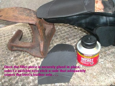 Home diy repair of shoe and boot soles.