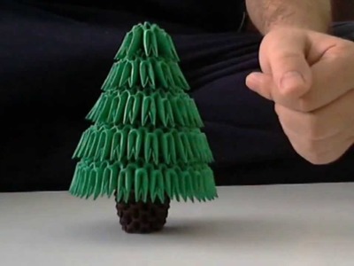 How to make 3d origami Christmas tree