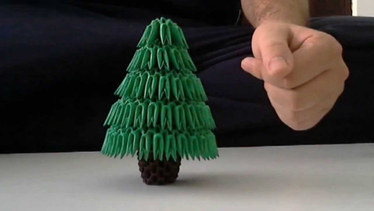 How to make 3d origami Christmas tree