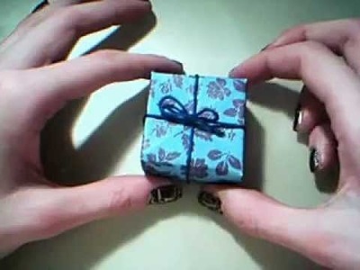 How to make a gift box.jewelery box out of a simple origami box